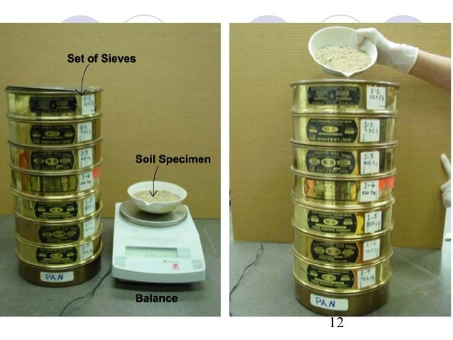 تجربة التحليل المنخلي للتربة - Sieve Analysis Of Soil 1 تجربة التحليل المنخلي للتربة