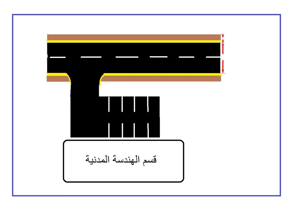 مقطع علوي لطريق معين