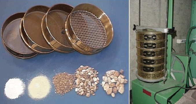 تجربة التحليل المنخلي للركام مع المناقشة - Sieve Analysis Of Aggregates