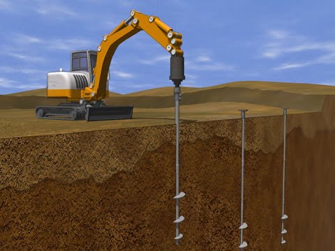 ما هي الأسس الركائزية (Pile Foundation)؟ أنواعها و الاستخدامات 1 عملية حفر أسس الركائز (Pile Foundation)