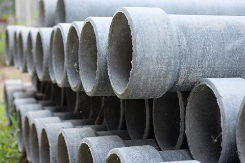 تنفيذ شبكات الصرف الصحي (شبكات المجاري والأمطار وملحقاتهما) 2 مجاري أسمنت الأسبستوس (Asbestos Cement Sewer)